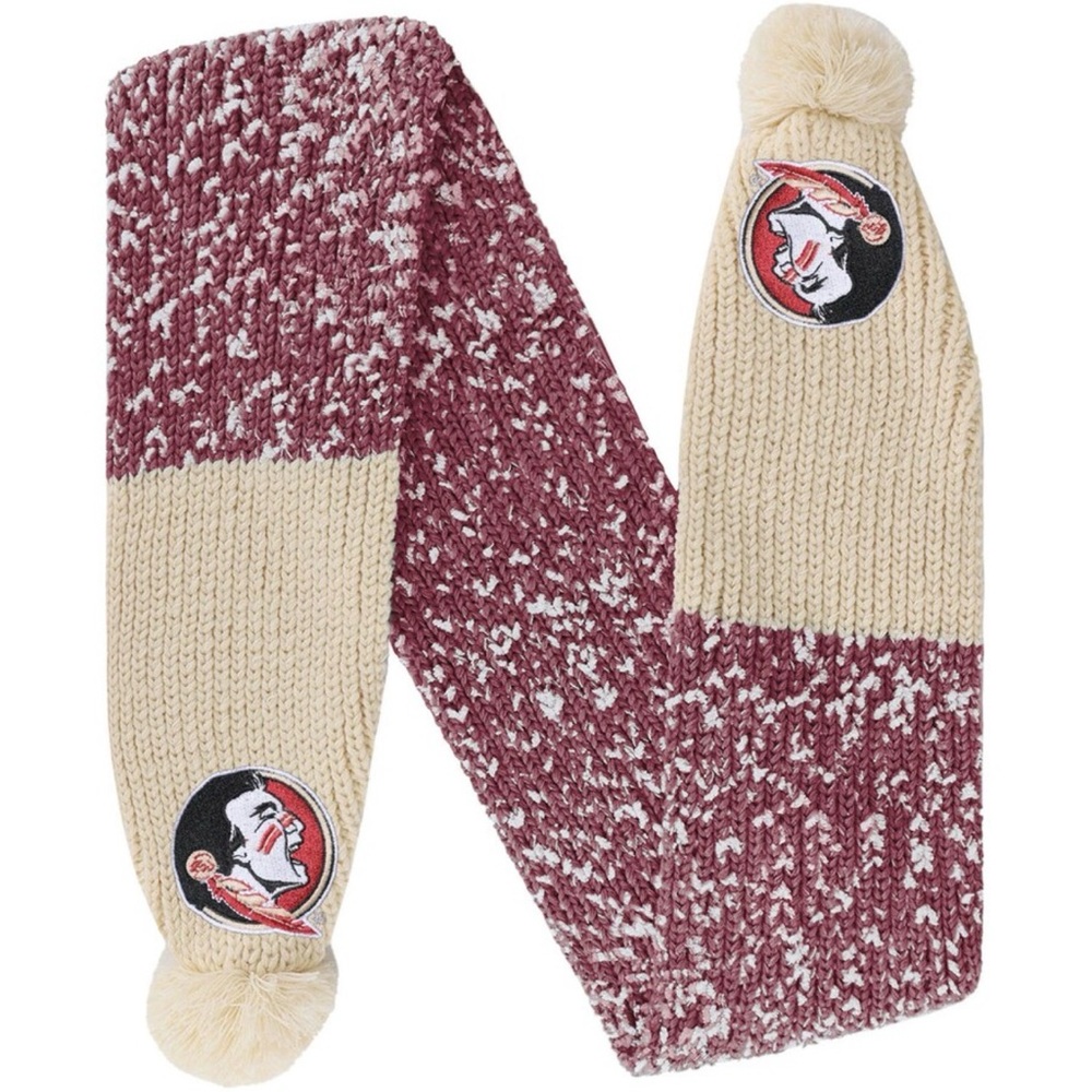FOCO Florida State Seminoles Confetti Scarf with Pom